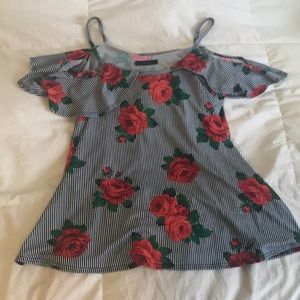 Stripped ‘n Floral Blouse